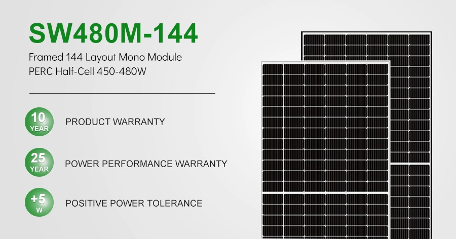 High Power Ja Longi Jaso Jinko Trina Half Perc 144 Cells 9bb Monocrystalline Module 450W 460W 480W 500W 600W 700W 1000W 182mm Mono PV Solar Energy Panel