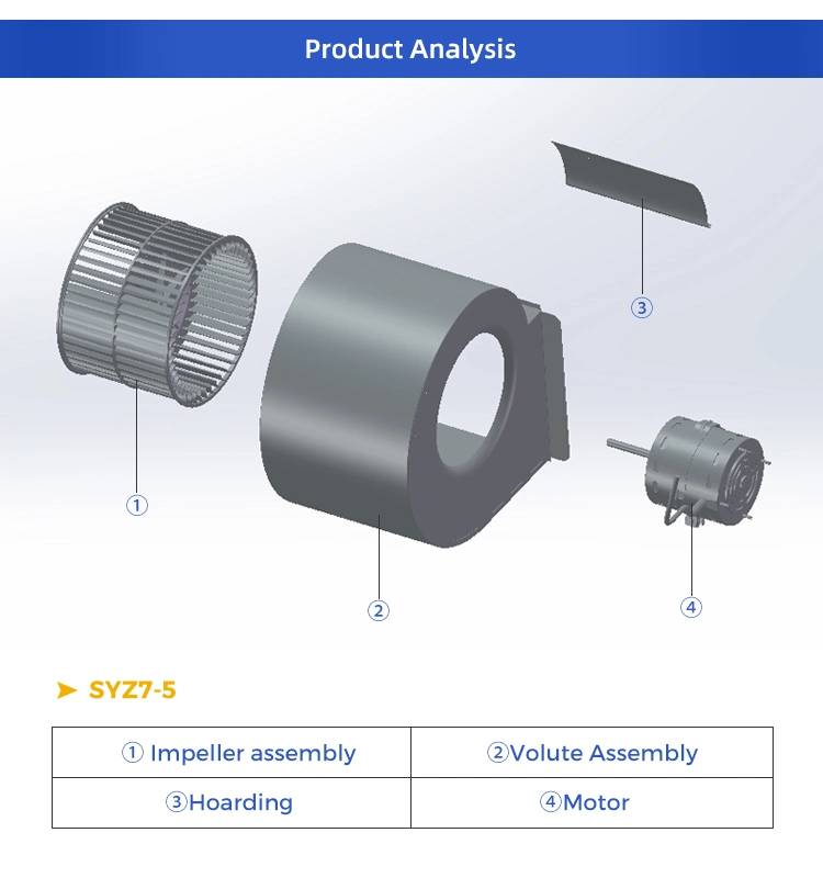 Ventilation Portable Industrial Axial Flow Fan Detachable Axial Blower Fan 12inch AC Dual Ball Bearing