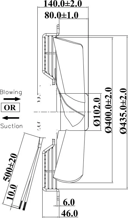 Φ 400mm Ec Axial Fan