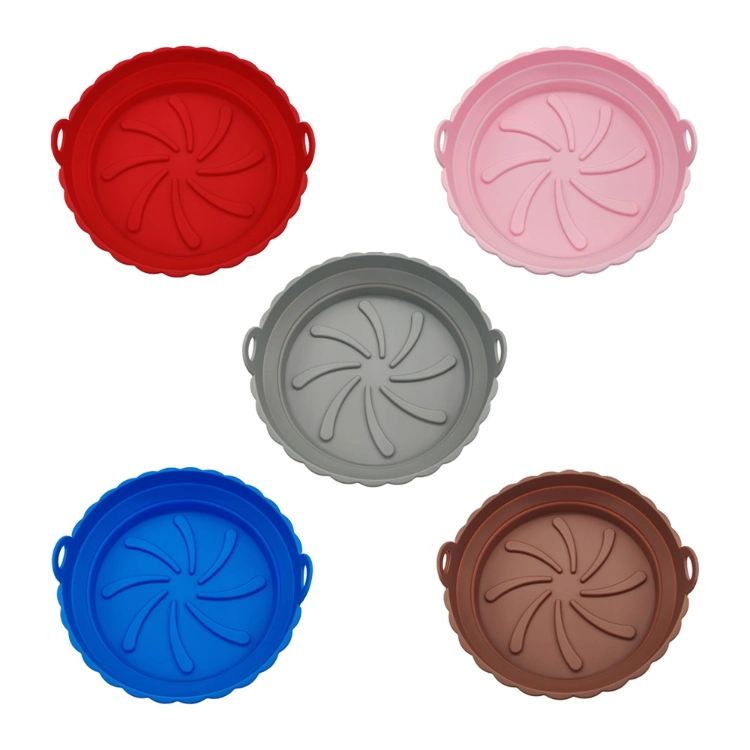 Reusable Air Fryer Silicone Liners Round Food Safe Non Stick Air Fryer Basket Kitchen Appliance